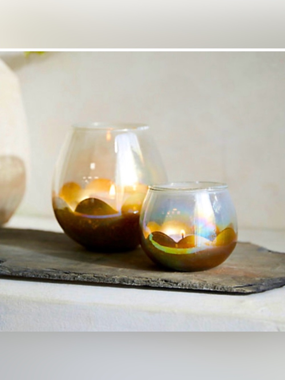 Anthropologie gold dipped candle holders